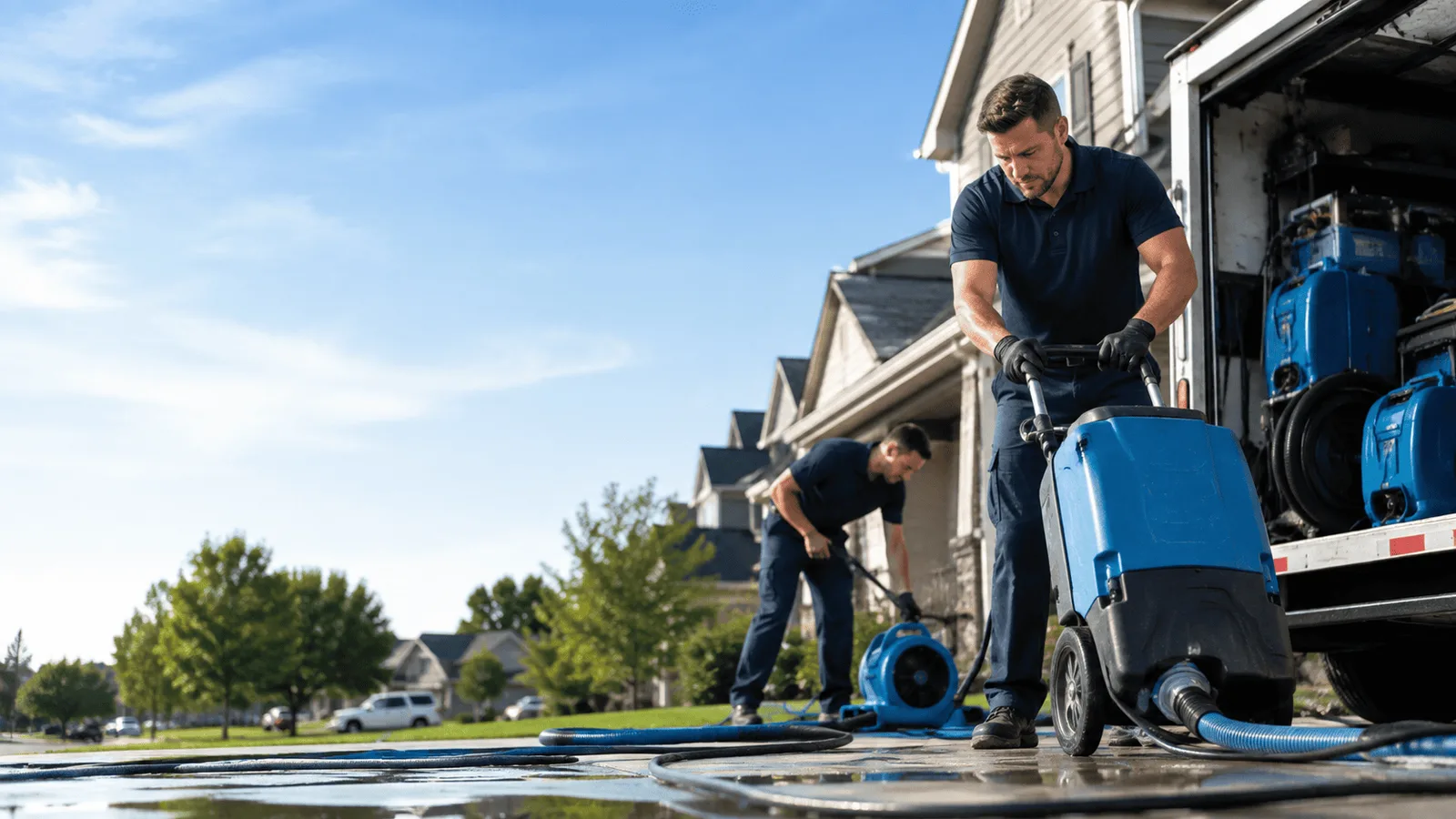 Dehumidification being performed in North East, PA